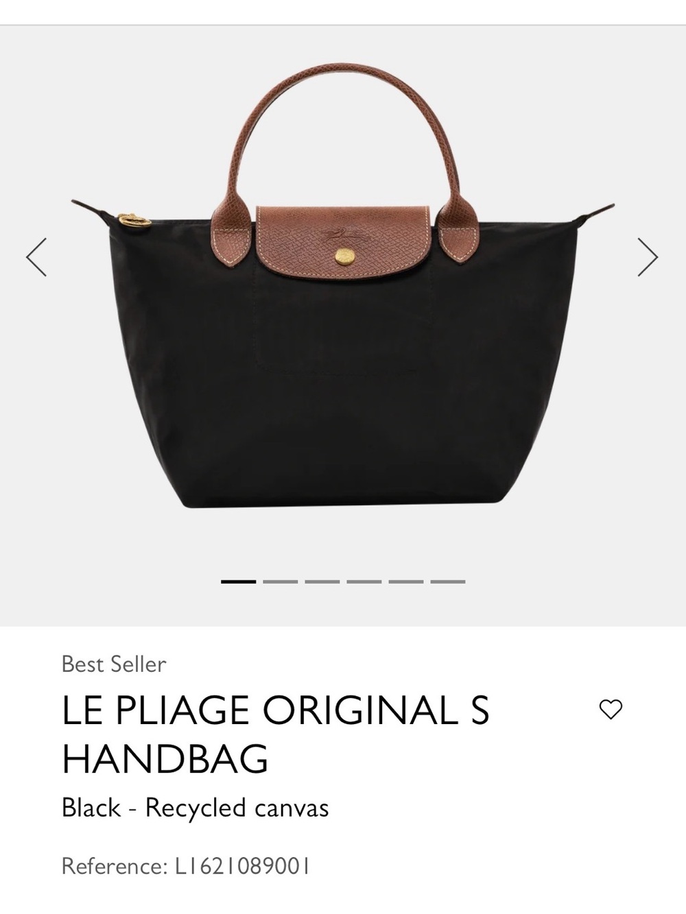 LE PLIAGE Original S Handbag Black